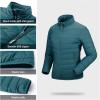 imageOutdoor Ventures Womens Packable FullZip Short Puffer Jacket Insulated Quilted Warm Lightweight Winter CoatBluefold in Pocket