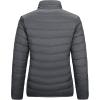 imageOutdoor Ventures Womens Packable FullZip Short Puffer Jacket Insulated Quilted Warm Lightweight Winter CoatDark Grey Heatherfold in Pocket