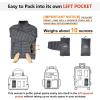 imageOutdoor Ventures Womens Packable FullZip Short Puffer Jacket Insulated Quilted Warm Lightweight Winter CoatDark Grey Heatherfold in Pocket
