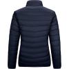 imageOutdoor Ventures Womens Packable FullZip Short Puffer Jacket Insulated Quilted Warm Lightweight Winter CoatDeep Bluefold in Pocket