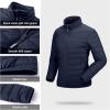 imageOutdoor Ventures Womens Packable FullZip Short Puffer Jacket Insulated Quilted Warm Lightweight Winter CoatDeep Bluefold in Pocket