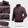 imageOutdoor Ventures Womens Packable FullZip Short Puffer Jacket Insulated Quilted Warm Lightweight Winter CoatEggplantfold in Pocket