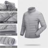 imageOutdoor Ventures Womens Packable FullZip Short Puffer Jacket Insulated Quilted Warm Lightweight Winter CoatFoggy Grayfold in Pocket