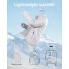 imageOutdoor Ventures Womens Packable FullZip Short Puffer Jacket Insulated Quilted Warm Lightweight Winter CoatLight Greyfold in Bag