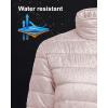 imageOutdoor Ventures Womens Packable FullZip Short Puffer Jacket Insulated Quilted Warm Lightweight Winter CoatPinkfold in Bag