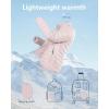 imageOutdoor Ventures Womens Packable FullZip Short Puffer Jacket Insulated Quilted Warm Lightweight Winter CoatPinkfold in Bag