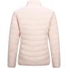 imageOutdoor Ventures Womens Packable FullZip Short Puffer Jacket Insulated Quilted Warm Lightweight Winter CoatPinkfold in Pocket