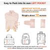 imageOutdoor Ventures Womens Packable FullZip Short Puffer Jacket Insulated Quilted Warm Lightweight Winter CoatPinkfold in Pocket