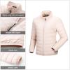 imageOutdoor Ventures Womens Packable FullZip Short Puffer Jacket Insulated Quilted Warm Lightweight Winter CoatPinkfold in Pocket