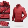imageOutdoor Ventures Womens Packable FullZip Short Puffer Jacket Insulated Quilted Warm Lightweight Winter CoatRedfold in Pocket