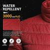 imageOutdoor Ventures Womens Packable FullZip Short Puffer Jacket Insulated Quilted Warm Lightweight Winter CoatRedfold in Pocket