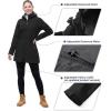 imageOutdoor Ventures Womens Softshell Jacket with Removable Hood Fleece Lined Windbreaker Insulated Long Warm Rain JacketBlack