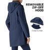 imageOutdoor Ventures Womens Softshell Jacket with Removable Hood Fleece Lined Windbreaker Insulated Long Warm Rain JacketBlue