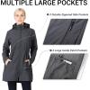 imageOutdoor Ventures Womens Softshell Jacket with Removable Hood Fleece Lined Windbreaker Insulated Long Warm Rain JacketDark Grey Heather