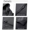imageOutdoor Ventures Womens Softshell Jacket with Removable Hood Fleece Lined Windbreaker Insulated Long Warm Rain JacketDark Grey Heather