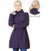 imageOutdoor Ventures Womens Softshell Jacket with Removable Hood Fleece Lined Windbreaker Insulated Long Warm Rain JacketDark Purple Heather