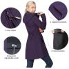 imageOutdoor Ventures Womens Softshell Jacket with Removable Hood Fleece Lined Windbreaker Insulated Long Warm Rain JacketDark Purple Heather