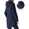 imageOutdoor Ventures Womens Softshell Jacket with Removable Hood Fleece Lined Windbreaker Insulated Long Warm Rain JacketDeep Blue