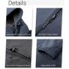 imageOutdoor Ventures Womens Softshell Jacket with Removable Hood Fleece Lined Windbreaker Insulated Long Warm Rain JacketGrey Blue Heather