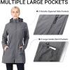 imageOutdoor Ventures Womens Softshell Jacket with Removable Hood Fleece Lined Windbreaker Insulated Long Warm Rain JacketMid Grey