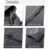 imageOutdoor Ventures Womens Softshell Jacket with Removable Hood Fleece Lined Windbreaker Insulated Long Warm Rain JacketMid Grey