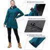 imageOutdoor Ventures Womens Softshell Jacket with Removable Hood Fleece Lined Windbreaker Insulated Long Warm Rain JacketModern Blue