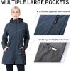 imageOutdoor Ventures Womens Softshell Jacket with Removable Hood Fleece Lined Windbreaker Insulated Long Warm Rain JacketNavy Heather