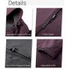 imageOutdoor Ventures Womens Softshell Jacket with Removable Hood Fleece Lined Windbreaker Insulated Long Warm Rain JacketPurplish Red Heather