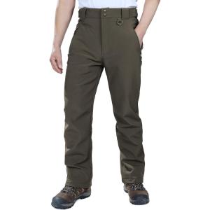 imageOutdoor Ventures Mens Lite Waterproof Windproof Fleece Lined Warm Hiking Ski Snow Pants ExpandableWaistDark Amy Green