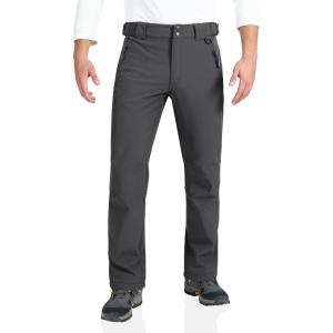 imageOutdoor Ventures Mens Lite Waterproof Windproof Fleece Lined Warm Hiking Ski Snow Pants ExpandableWaistGrey New