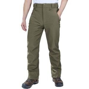 imageOutdoor Ventures Mens Lite Waterproof Windproof Fleece Lined Warm Hiking Ski Snow Pants ExpandableWaistOlive Green