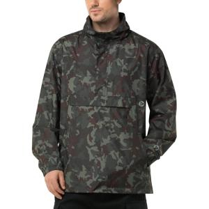 imageOutdoor Ventures Mens Rain Jacket Waterproof Lightweight Packable Rain Pullover for Hiking Golf RunningCamouflage