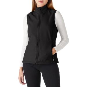 imageOutdoor Ventures Womens Lightweight Softshell Vest Windproof Fleece Lined Zip Up Sleeveless Jacket for Running Hiking GolfBlack1