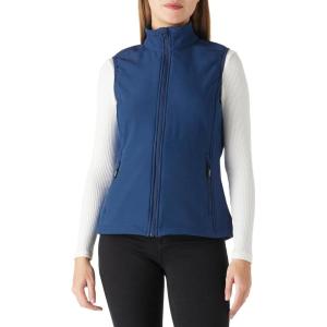 imageOutdoor Ventures Womens Lightweight Softshell Vest Windproof Fleece Lined Zip Up Sleeveless Jacket for Running Hiking GolfDark Blue