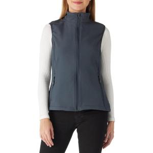 imageOutdoor Ventures Womens Lightweight Softshell Vest Windproof Fleece Lined Zip Up Sleeveless Jacket for Running Hiking GolfDark Grey