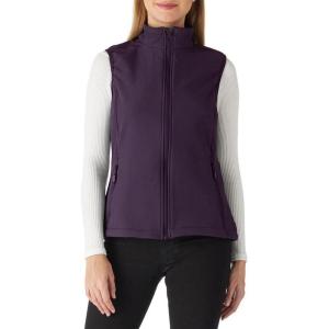 imageOutdoor Ventures Womens Lightweight Softshell Vest Windproof Fleece Lined Zip Up Sleeveless Jacket for Running Hiking GolfEggplant