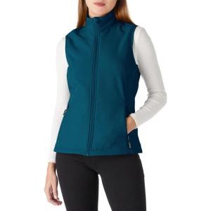 imageOutdoor Ventures Womens Lightweight Softshell Vest Windproof Fleece Lined Zip Up Sleeveless Jacket for Running Hiking GolfModern Blue