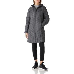 imageOutdoor Ventures Womens Maryan Hooded Ultra Lightweight Warm Thermolite Long Puffer CoatDark Greyavg36 Long Length