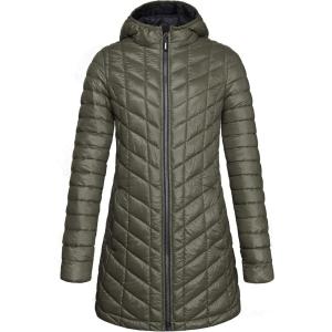 imageOutdoor Ventures Womens Maryan Hooded Ultra Lightweight Warm Thermolite Long Puffer CoatOliveshinyavg32 Mid Length
