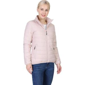 imageOutdoor Ventures Womens Packable FullZip Short Puffer Jacket Insulated Quilted Warm Lightweight Winter CoatPinkfold in Bag