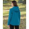 imageOutdoor Ventures Packable Rain Jacket Women Lightweight Waterproof Raincoat with Hood Cycling Bike JacketNew Blue