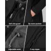 imageOutdoor Ventures Womens Lightweight Waterproof Fleece Lined Hooded Softshell Rain Jacket Warm Windbreaker Long CoatBlack