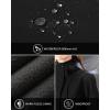 imageOutdoor Ventures Womens Lightweight Waterproof Fleece Lined Hooded Softshell Rain Jacket Warm Windbreaker Long CoatBlack