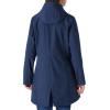 imageOutdoor Ventures Womens Lightweight Waterproof Fleece Lined Hooded Softshell Rain Jacket Warm Windbreaker Long CoatDark Blue