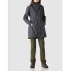 imageOutdoor Ventures Womens Lightweight Waterproof Fleece Lined Hooded Softshell Rain Jacket Warm Windbreaker Long CoatDarkgrey Melange