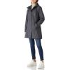 imageOutdoor Ventures Womens Lightweight Waterproof Fleece Lined Hooded Softshell Rain Jacket Warm Windbreaker Long CoatDarkgrey Melange