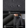 imageOutdoor Ventures Womens Lightweight Waterproof Fleece Lined Hooded Softshell Rain Jacket Warm Windbreaker Long CoatDarkgrey Melange