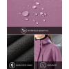 imageOutdoor Ventures Womens Lightweight Waterproof Fleece Lined Hooded Softshell Rain Jacket Warm Windbreaker Long CoatDeep Purple