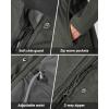 imageOutdoor Ventures Womens Lightweight Waterproof Fleece Lined Hooded Softshell Rain Jacket Warm Windbreaker Long CoatDimgrey Melange