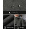 imageOutdoor Ventures Womens Lightweight Waterproof Fleece Lined Hooded Softshell Rain Jacket Warm Windbreaker Long CoatDimgrey Melange
